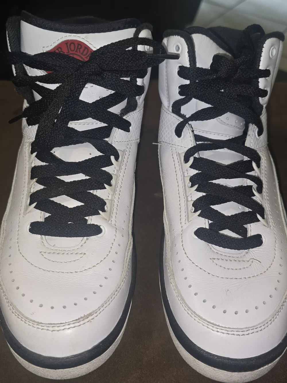 Jordan Kids White, Black & Red High-Top Sneakers